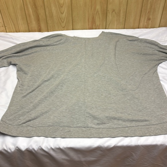 The Sweatshirt project Gray Lace-Up Women's Top - Picture 7 of 7